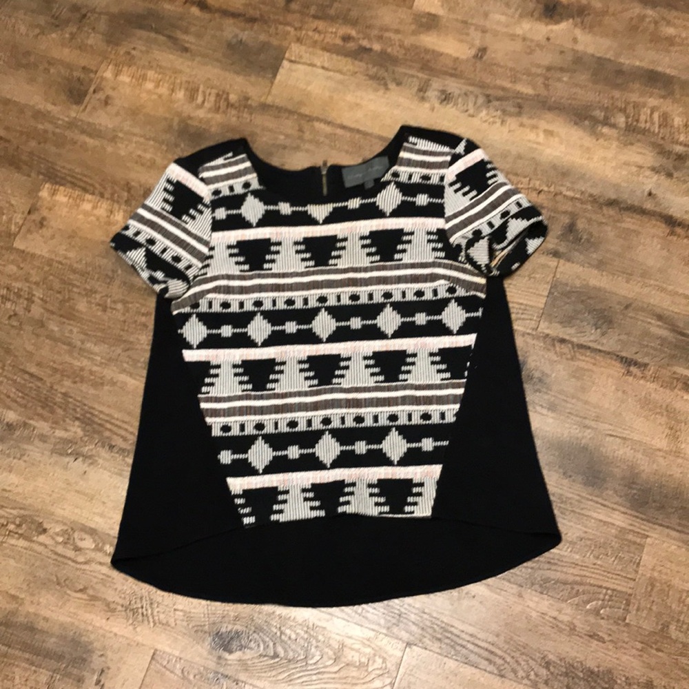 Anthro Sunday in Brooklyn Geo Embroidered Boho Top - Picture 2 of 6